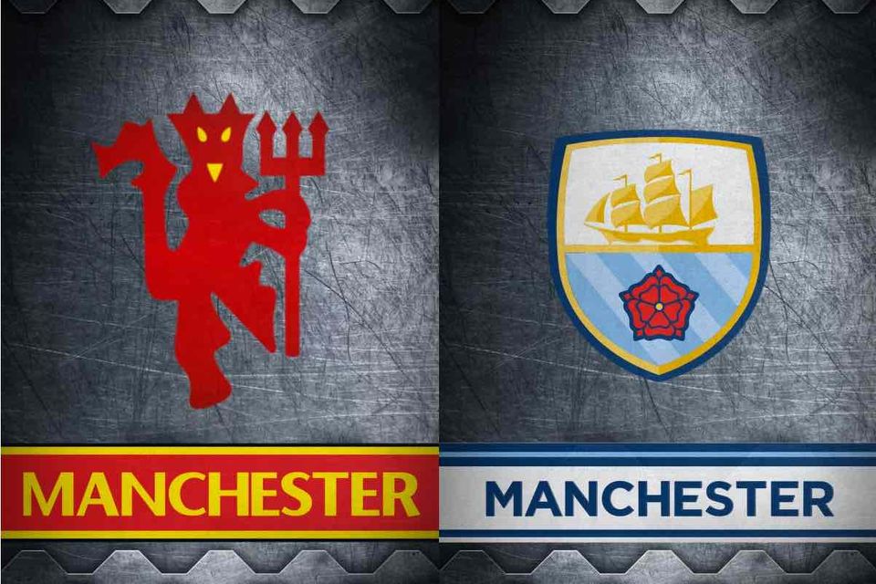 Is Manchester red or blue? Whether you support Man Utd or Man City, you need one of these metal posters