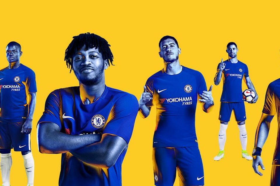 Photos: Chelsea star wearing 2017/18 home kit
